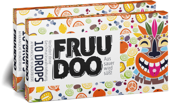 Zwei Packungen Fruudoo Wunderbeere - 20 magische Drops